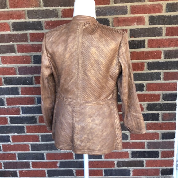 Leather BAGATELLE blazer 💯 - Picture 3 of 4